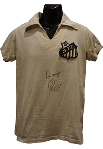 Pele FC Santos Circa 1962 Match Worn & Signed Away Jersey (Ex-Teammate LOA)