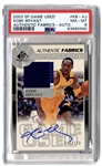 2003 SP Game Used Authentic Fabrics KB-AJ Kobe Bryant Autograph PSA 8