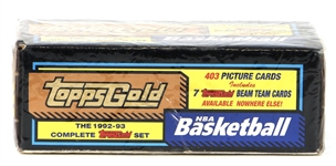 1992-93 Topps Gold Basketball Factory Sealed Set 403 cards Shaquille ONeal Rookie