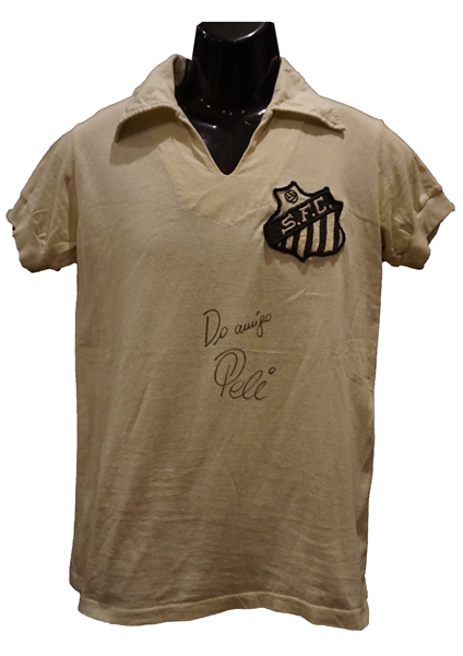 Pele FC Santos Circa 1962 Match Worn & Signed Away Jersey (Ex-Teammate LOA)