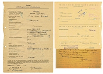 John Lennon Signed Historically Important Hamburg Germany Passport Documents for Beatles Early Performances 1960-1962 (Caiazzo)