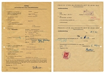 John Lennon Signed Historically Important Hamburg Germany Passport Documents for Beatles Early Performances 1960-1962 (Caiazzo)