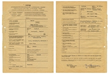 John Lennon Signed Historically Important Hamburg Germany Passport Documents for Beatles Early Performances 1960-1962 (Caiazzo)