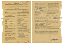 John Lennon Signed Historically Important Hamburg Germany Passport Documents for Beatles Early Performances 1960-1962 (Caiazzo)