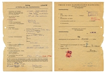 John Lennon Signed Historically Important Hamburg Germany Passport Documents for Beatles Early Performances 1960-1962 (Caiazzo)