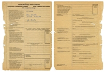 John Lennon Signed Historically Important Hamburg Germany Passport Documents for Beatles Early Performances 1960-1962 (Caiazzo)