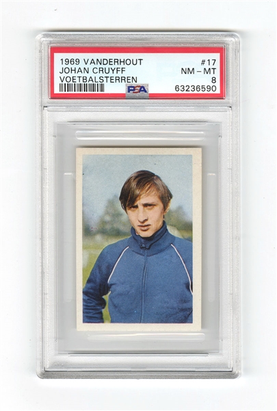 1968-69 Vanderhout #17 Johan Cruyff Rookie Card PSA 8
