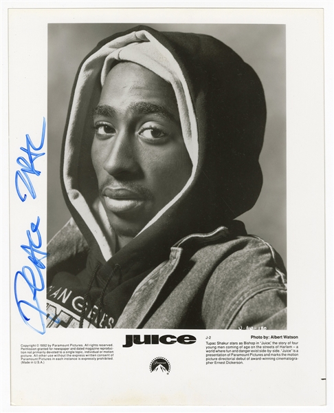 Tupac Shakur Signed “Juice” Promotional Photograph (JSA)