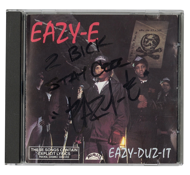 Eazy-E Signed “Eazy-Duz-It” CD Cover (JSA)