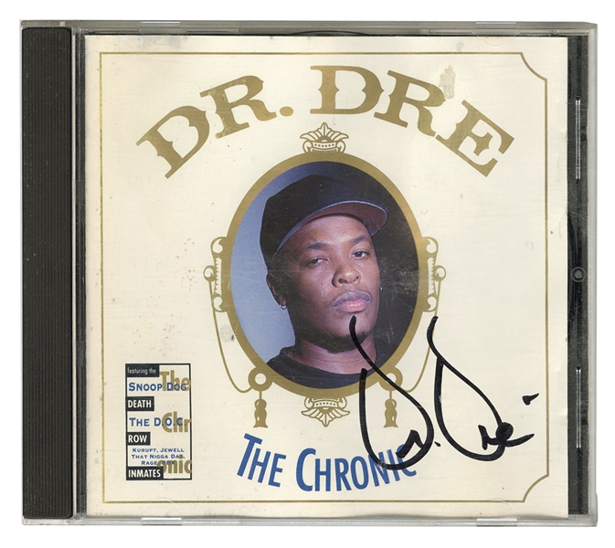 Dr. Dre Signed “The Chronic” CD Cover (JSA)