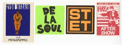 Lot of 4 Hip Hop Stickers/Ephemera (Beastie Boys, De La Soul, N.W.A.)