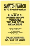 Swatch Watch NYC Fresh Festival Featuring RUN D.M.C. 1984 Concert Poster
