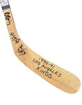 1990-91 Wayne Gretzky LA Kings Team-Signed & Game Used Hockey Stick (JSA)