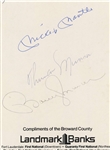 Mickey Mantle, Thurman Munson & Bobby Murcer Signed 1974 Program Page (JSA)