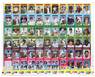 1975 Topps Baseball Uncut Proof Sheets (12) With 66 Cards Including Rookies