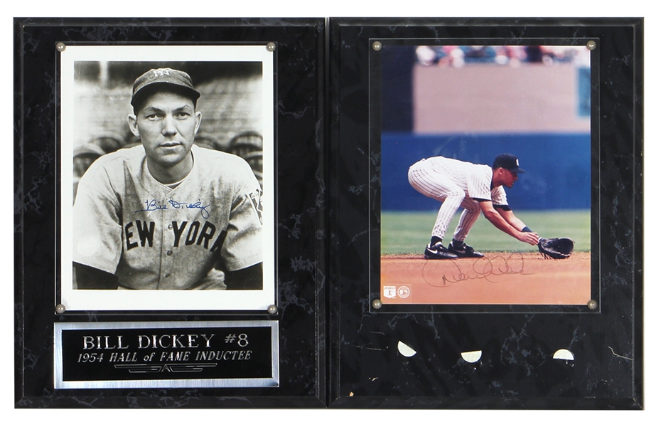 Lot of 14 Baseball Autograph & Memorabilia Framed Displays