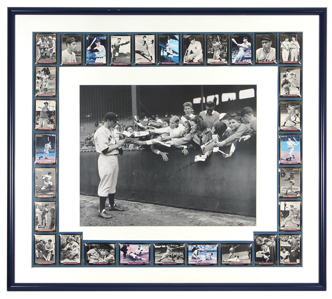 Joe DiMaggio Signed Photograph Display