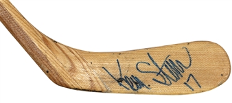 Kevin Stevens Signed and Game Used Hockey Stick