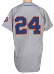 1973 Willie Mays New York Mets Game Worn/Game Issued & Signed Road Jersey (JSA)