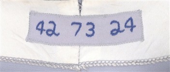 1973 Willie Mays New York Mets Game Worn/Game Issued & Signed Road Jersey (JSA)