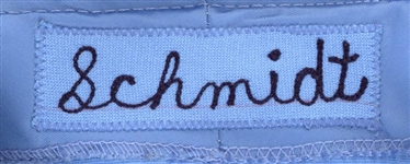 1983 Mike Schmidt Philadelphia Phillies Game-Used and Signed Road Jersey (JSA & Matt Minker Collection)