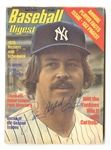 Jim "Catfish" Hunter Signed 1975 Baseball Digest