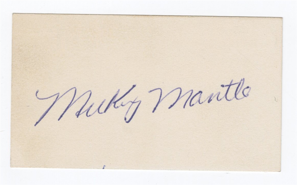 Mickey Mantle “ROOKIE” Signed Business Card (JSA)