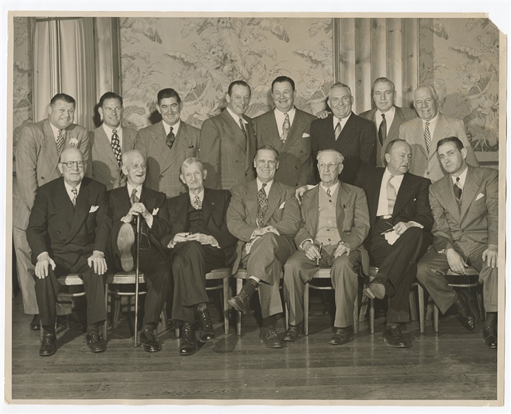 Baseball Legends at Toots Shor’s Restaurant Original Oversize Photograph (14 X 11)