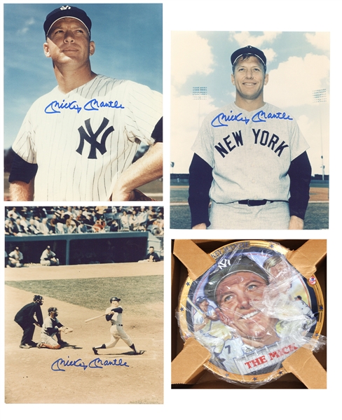A Collection of Over 35 Signed Mickey Mantle Photographs