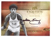 Julius Erving 2014 ES-JE Upper Deck Autographed Card (#12/25)