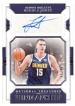 Nikola Jokic National Treasures Penmanship 48/99 PM-NJK Autographed Card