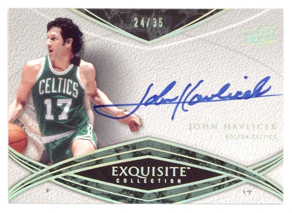 John Havlicek Exquisite Collection Auto-JH Autographed Card (#24/35)