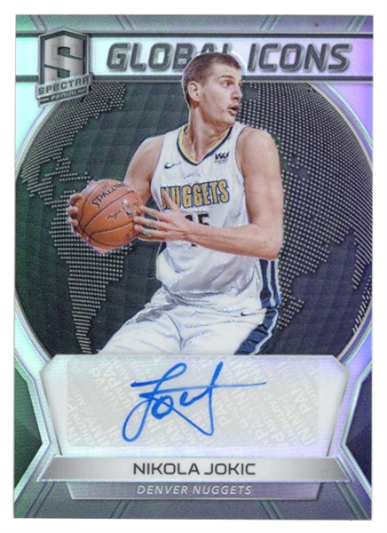 Nikola Jokic Prizm Global Icons GI-NJK Autographed Card (#148/149)