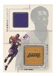 2001 Upper Deck SP #KB-C Kobe Bryant Authentic Fabric/Authentic Floor Dual-Patch Card 