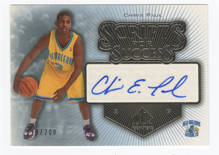 2005 Upper Deck SP #SS-CP Chris Paul Scripts For Success Rookie Auto (#110/200)