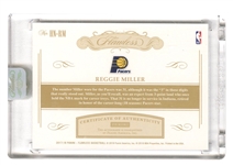2017-18 Flawless #HN-RM Reggie Miller Honored Numbers Ruby Auto (#10/15)