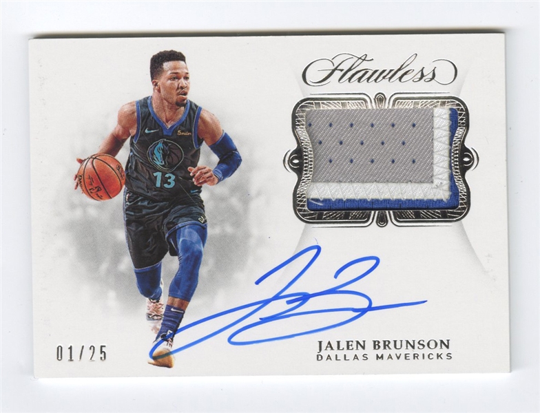 2018-19 Flawless #SP-JBR Jalen Brunson Horizontal RPA Silver (#01/25)