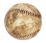 Babe Ruth Home Run Baseball #189 Only Mears Authenticated Home Run Baseball Hit Against Walter Johnson Dated 8/29/1922 (MEARS)