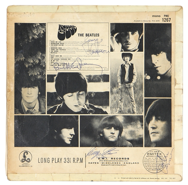 The Beatles Paul McCartney Group Signed “Rubber Soul” Album (Beckett)