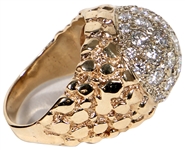Elvis Presley Owned & Worn 4ct Diamond and Gold Cluster Ring