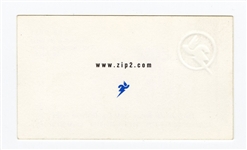 Elon Musk Only Known Zip2 Business Card - His First Company