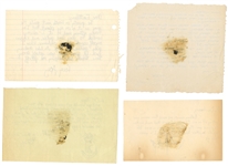 Kiss Original Four Handwritten Letters Featured in the Album KISS ALIVE! (JSA & REAL)