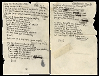 Bob Dylan Historic Handwritten & Signed Original "Mr. Tambourine Man" Working Lyrics (JSA)