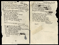 Bob Dylan Historic Handwritten & Signed Original Mr. Tambourine Man Working Lyrics (JSA)