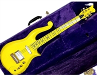 Prince Owned & Stage Played Yellow Schecter Cloud Guitar