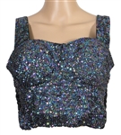 Madonna Circa 1990s Stage Worn Multi-Colored Sequin Bra Top