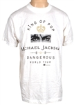 Michael Jackson Personally Owned "King of Pop Dangerous World Tour" Adult White T-Shirt