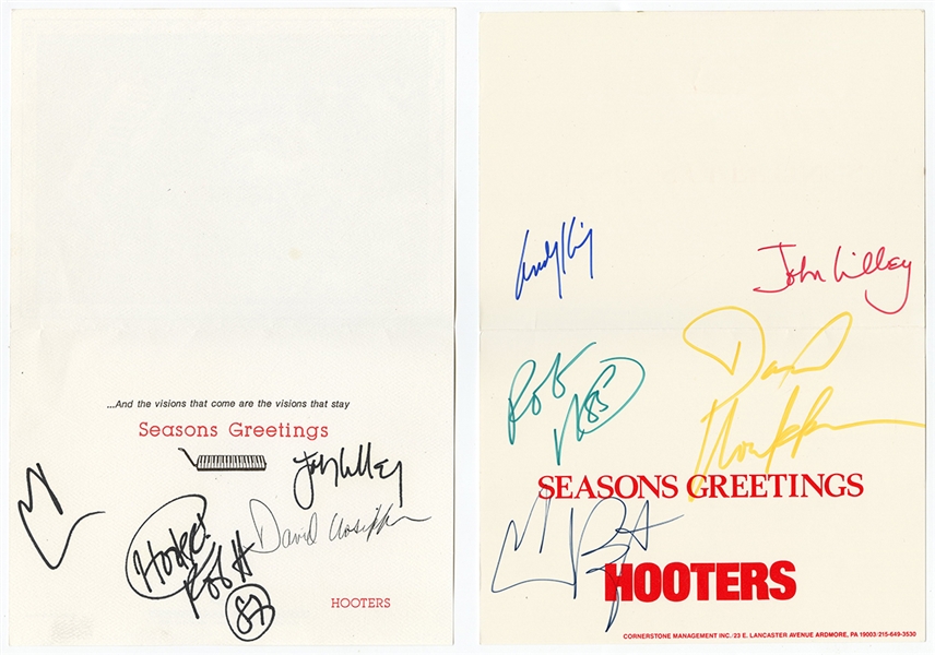 The Hooters Band Signed Christmas Cards (Magic Mike Collection)