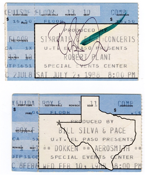 Robert Plant Signed Concert Ticket Stub (Magic Mike Collection)