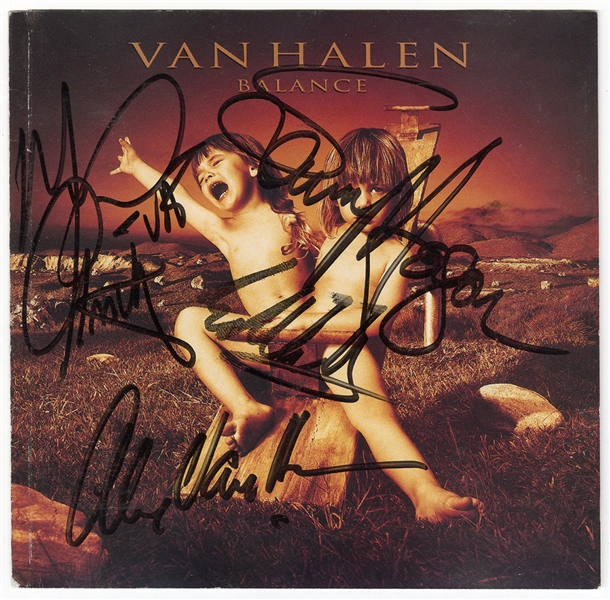 Van Halen Band Signed “Balance” CD Cover (Magic Mike Collection)